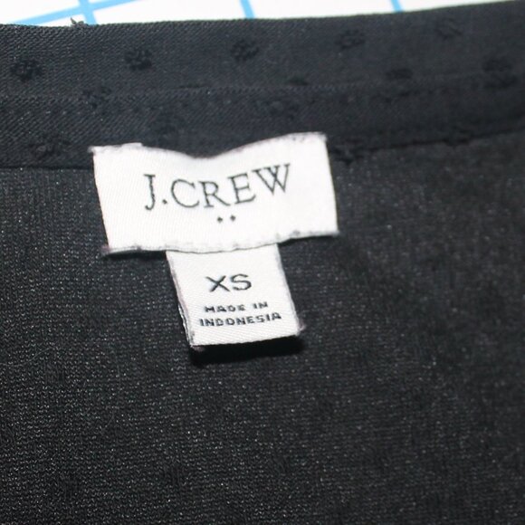 J. Crew Black Swiss Dot Tiered Midi Dress, XS - Picture 8 of 9